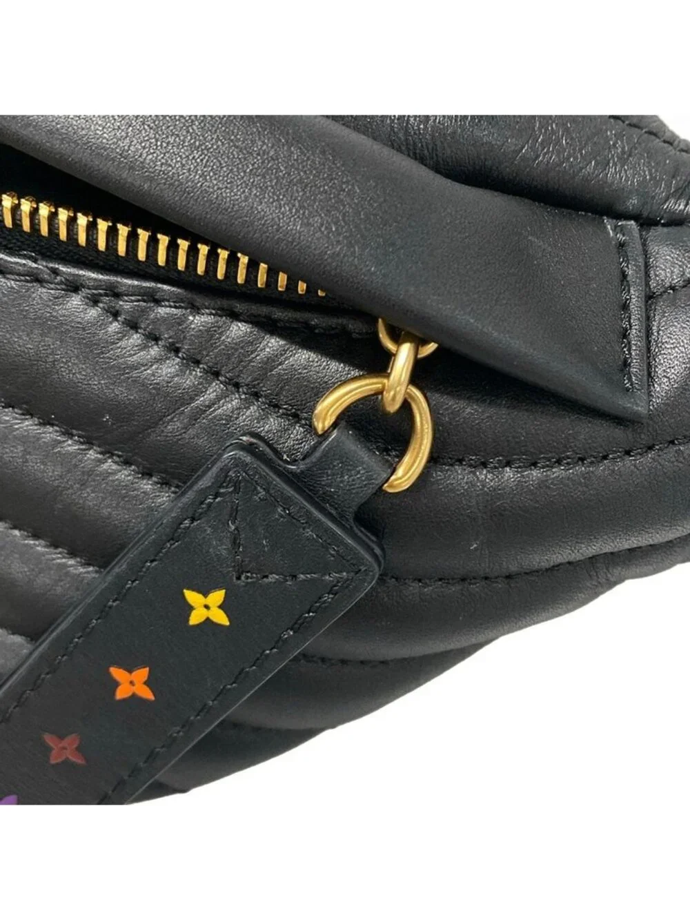 Louis Vuitton Waist Pouch New Wave Bum Bag Noir Leather